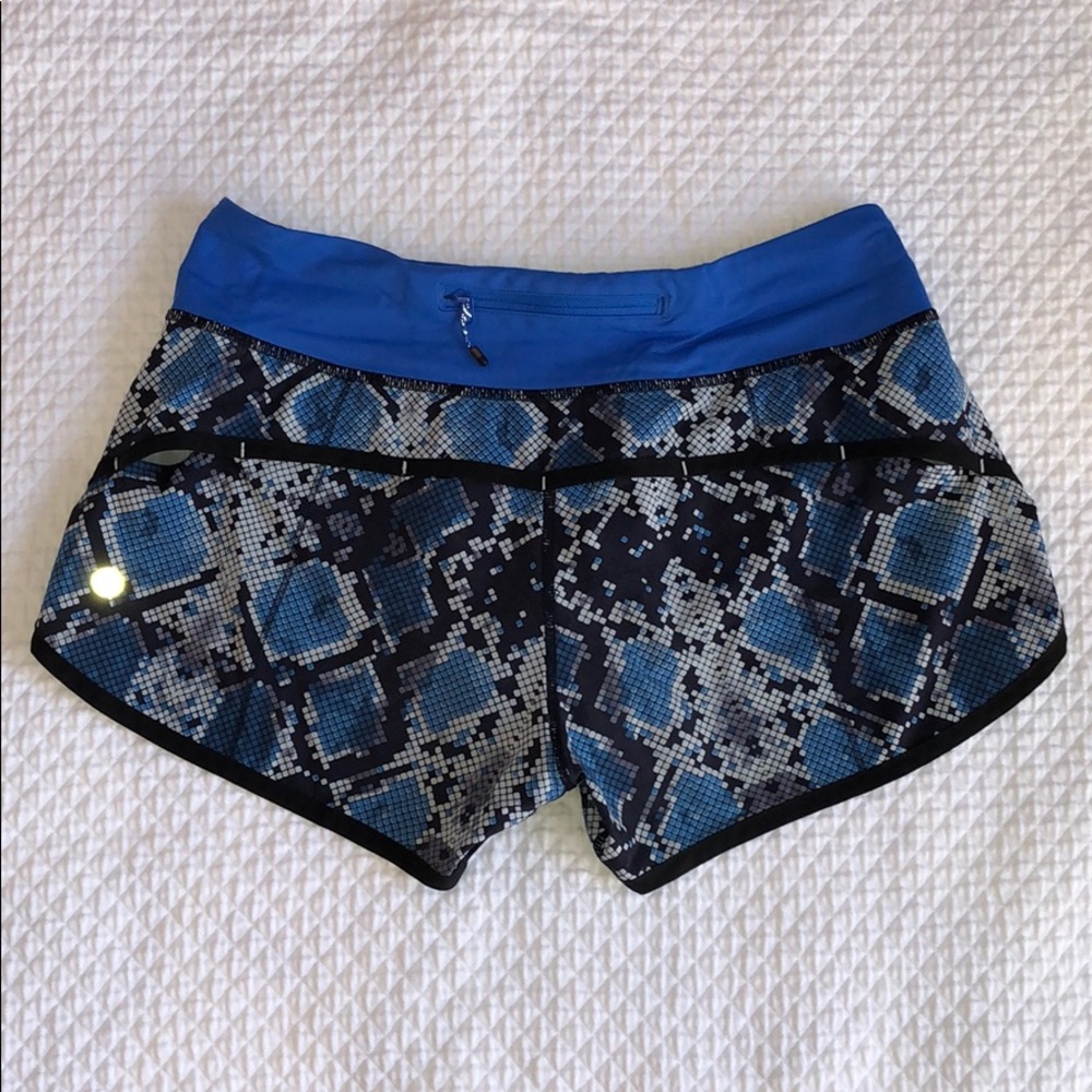 Lululemon Speed Shorts 4 XS EUC Blue